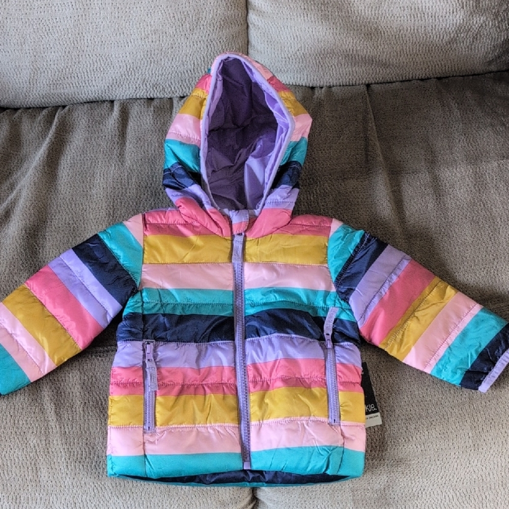 Baby Colorful Striped Hooded Jacket